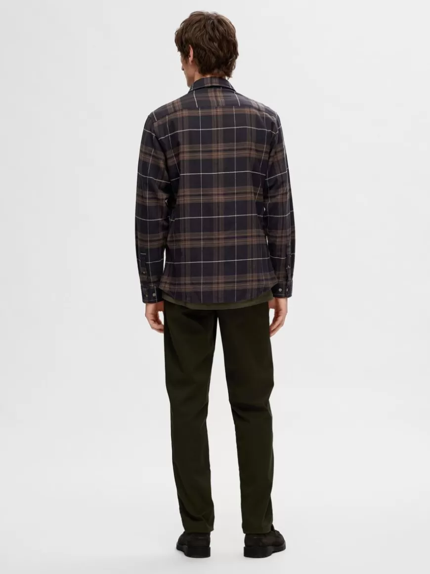 SELECTED FLANELL SKJORTEJAKKE Brown Outlet