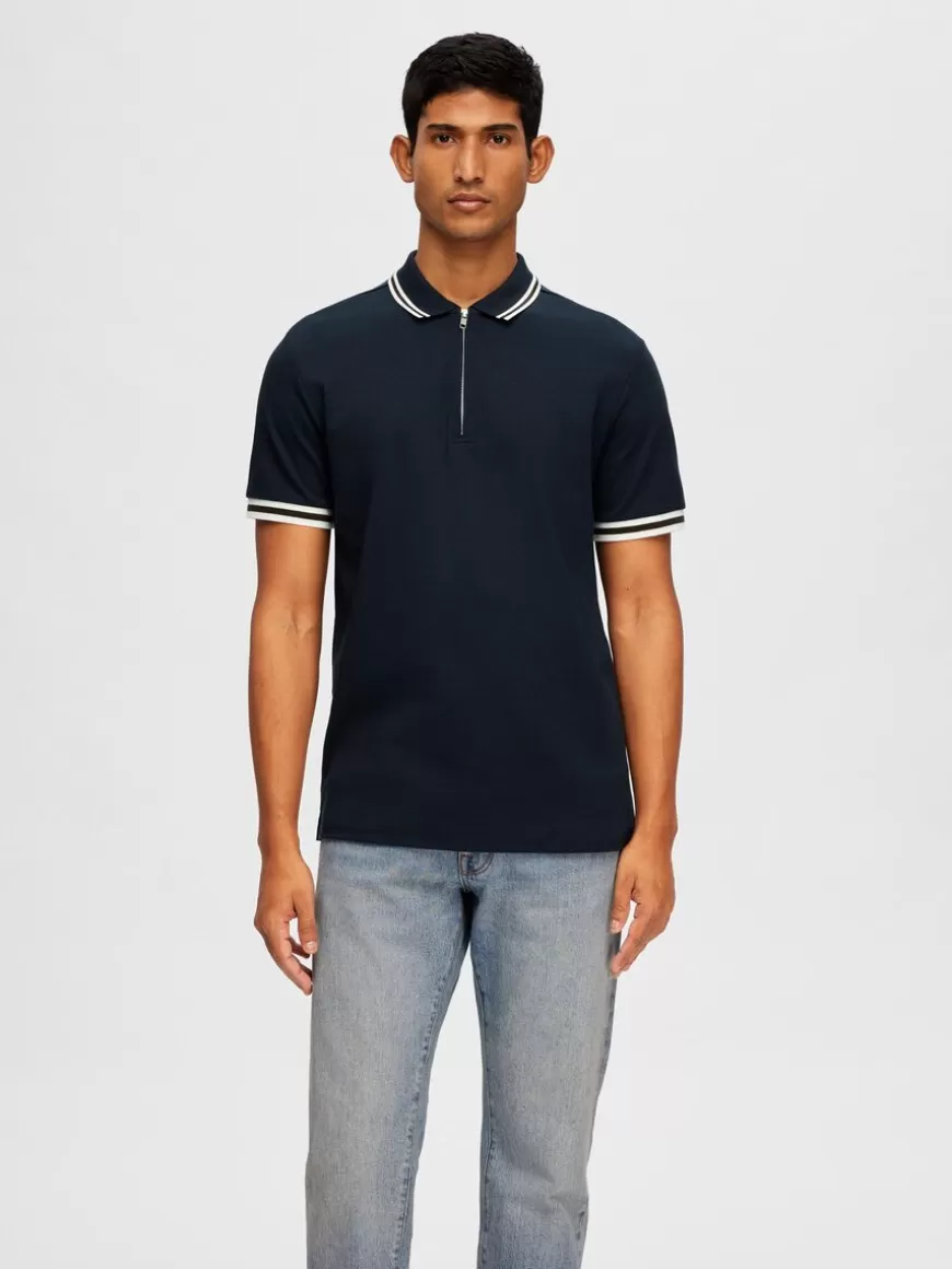 SELECTED GLIDELÅS POLOSKJORTE Blue New