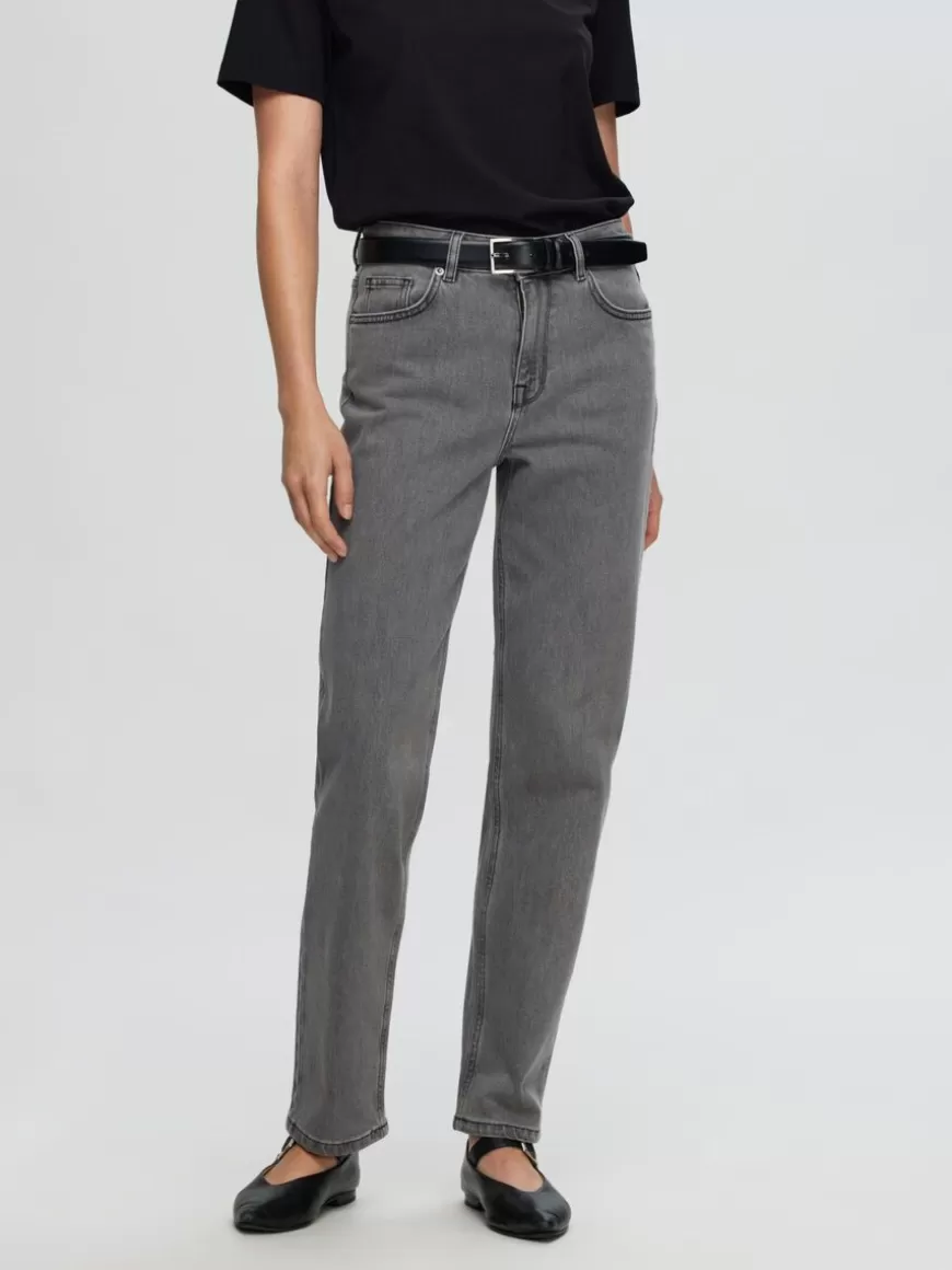 SELECTED GRÅ STRAIGHT FIT JEANS Grey Fashion