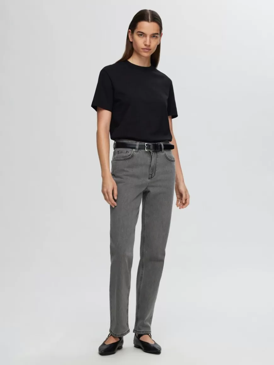 SELECTED GRÅ STRAIGHT FIT JEANS Grey Fashion