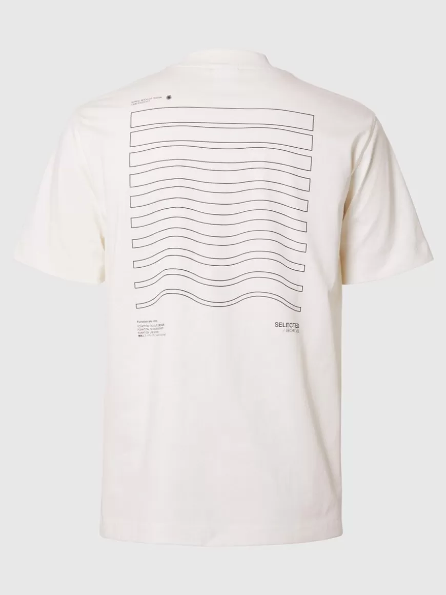 SELECTED GRAFISK PRINT T-SKJORTE White Discount