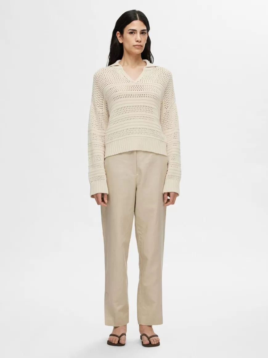 SELECTED HEKLESTIL PULLOVER Beige Discount