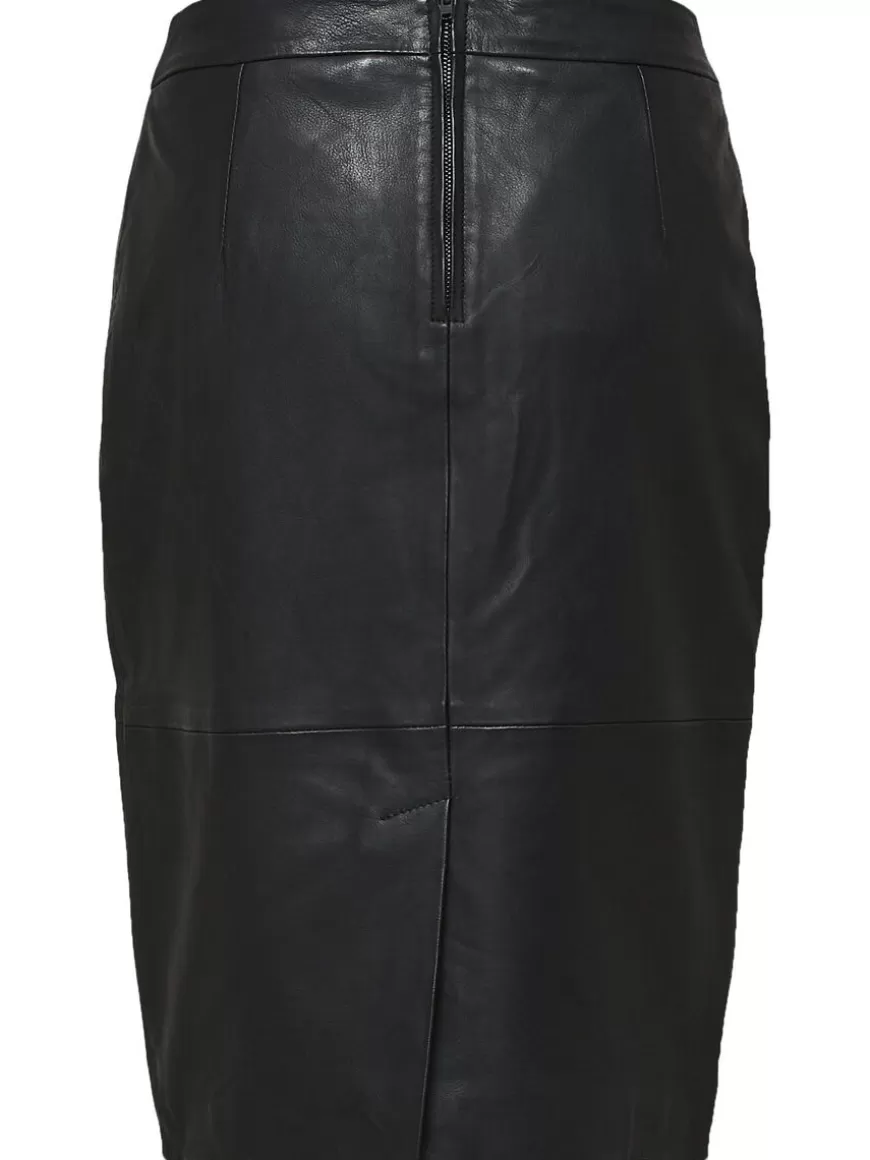 SELECTED HIGH WAIST SKINNSKJØRT Black Sale