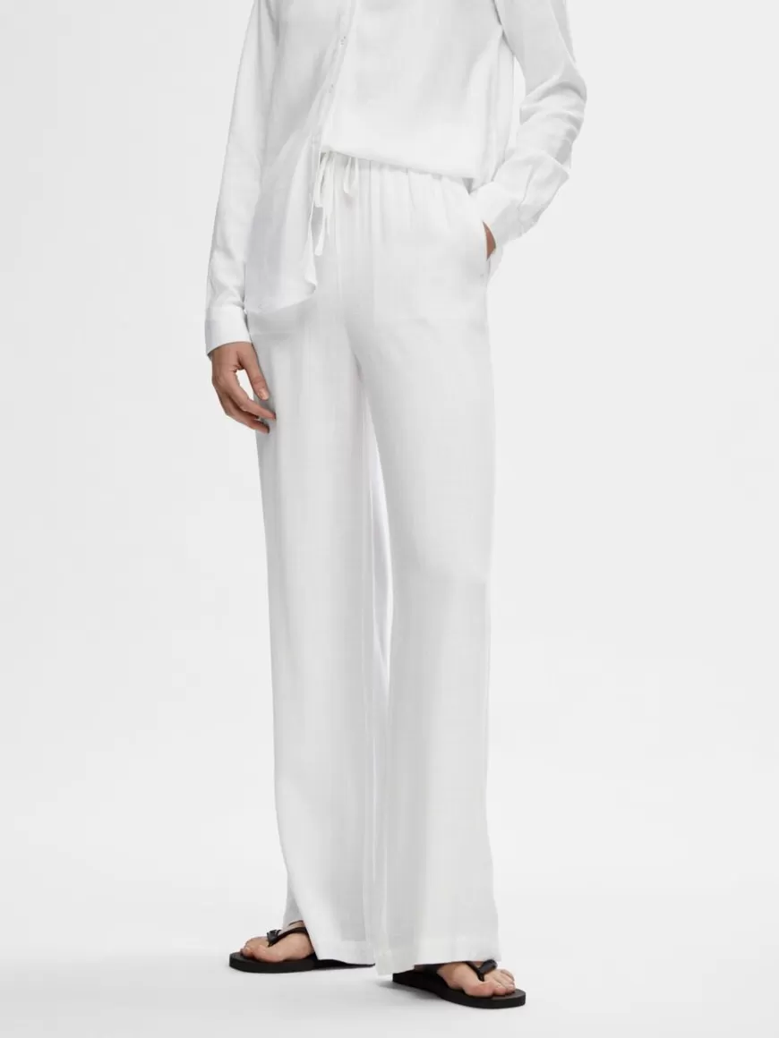 SELECTED HIGH-WAISTED BUKSER White Store