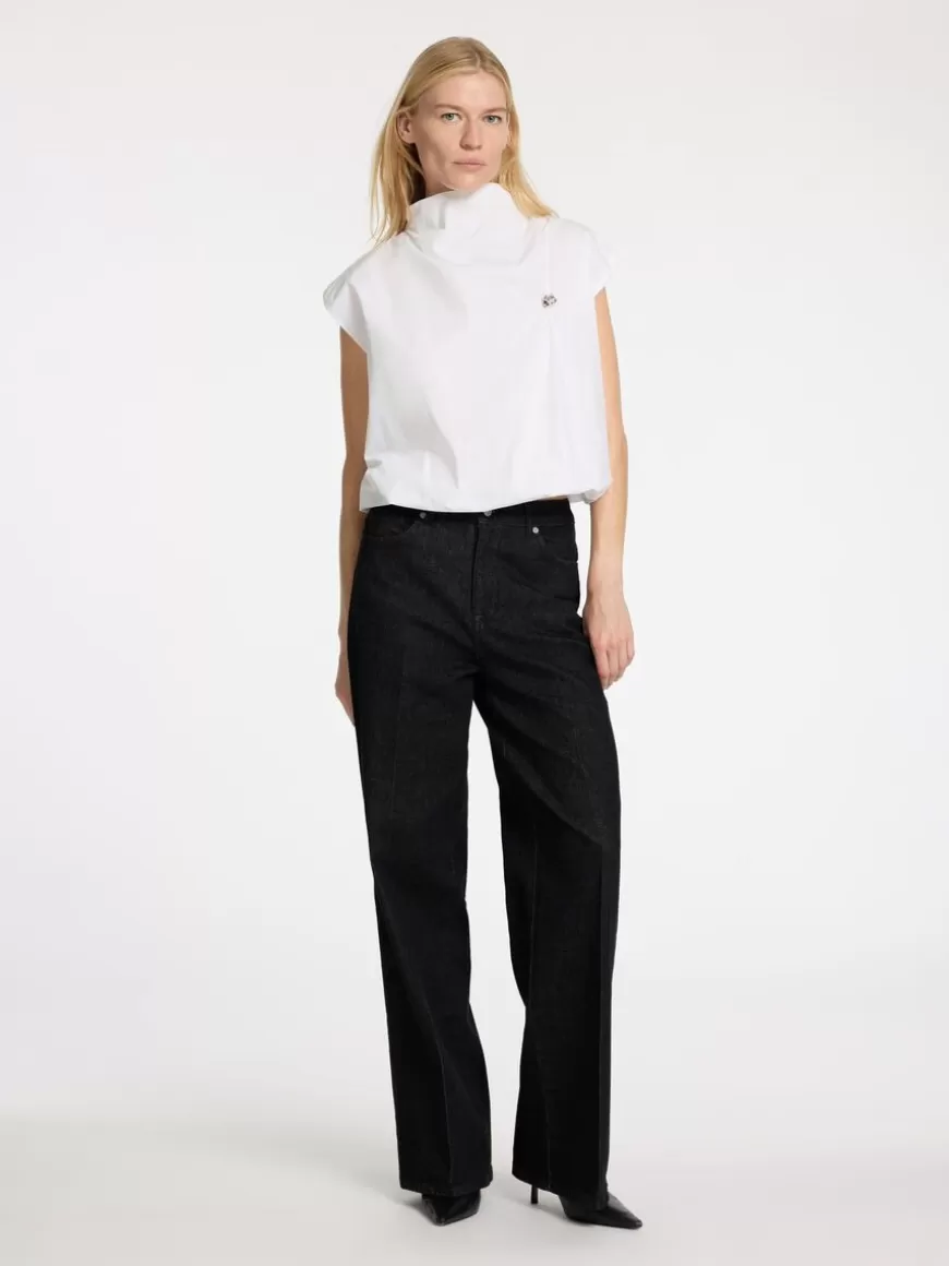 SELECTED HØY HALS CROP-TOPP White Sale