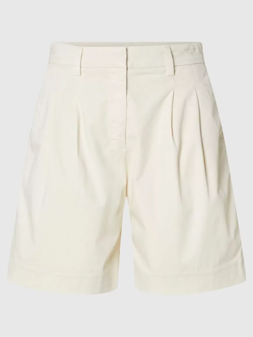 SELECTED HØY MIDJE CHINOSHORTS Beige Flash Sale