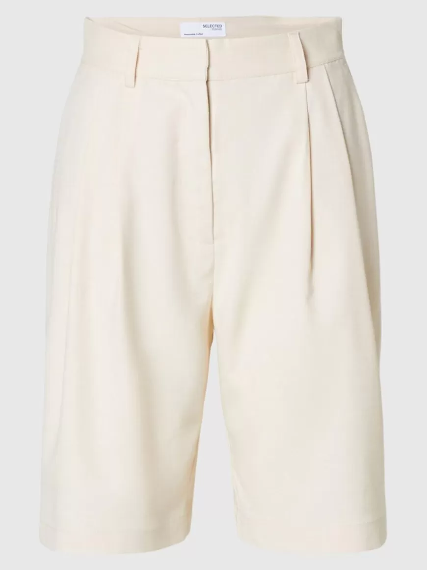 SELECTED HØY MIDJE SHORTS Beige Cheap