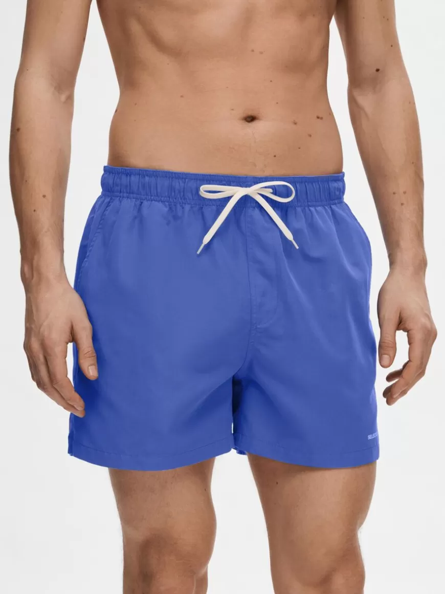 SELECTED KLASSISK BADESHORTS Blue Sale