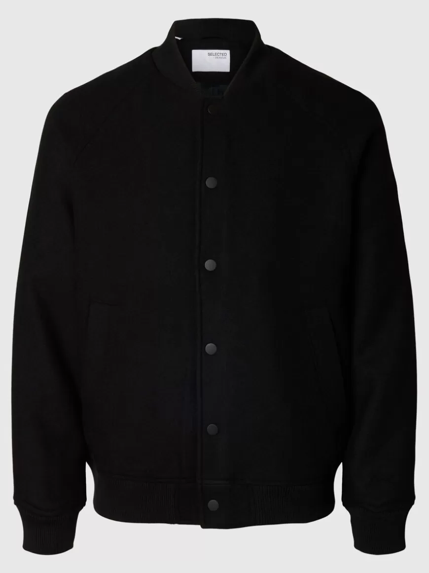 SELECTED KLASSISK BOMBERJAKKE Black Best