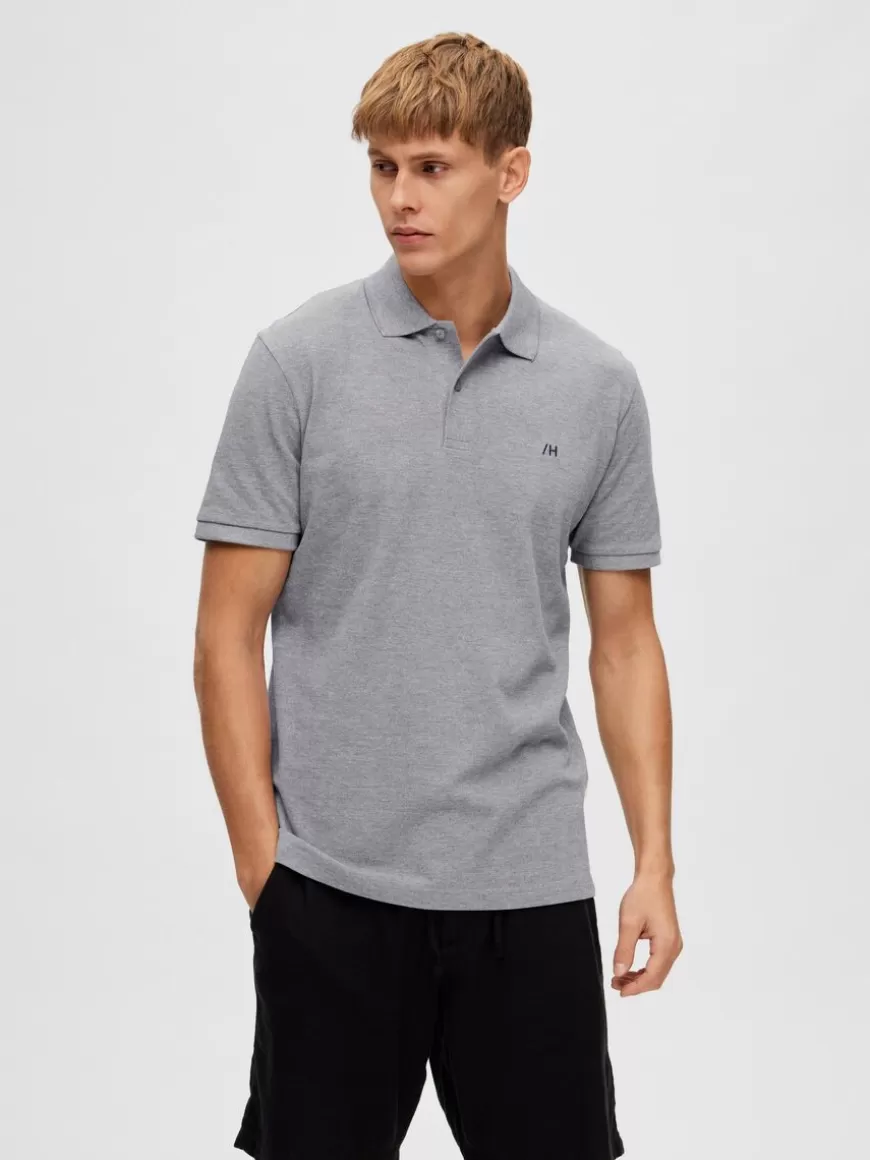 SELECTED KLASSISK POLOSKJORTE Grey Fashion