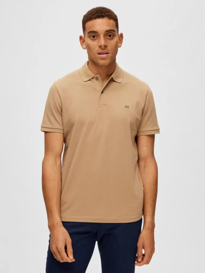 SELECTED KLASSISK POLOSKJORTE Brown Fashion