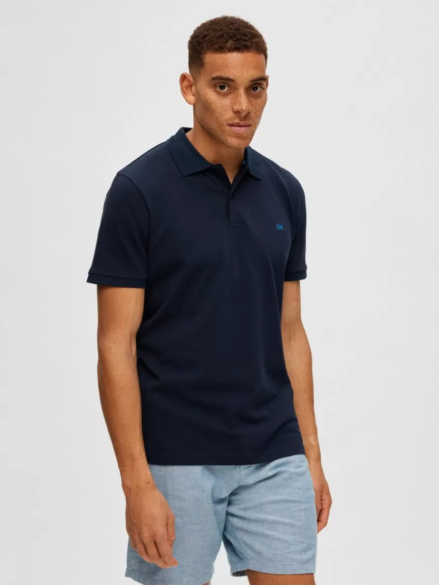 SELECTED KLASSISK POLOSKJORTE Blue Cheap