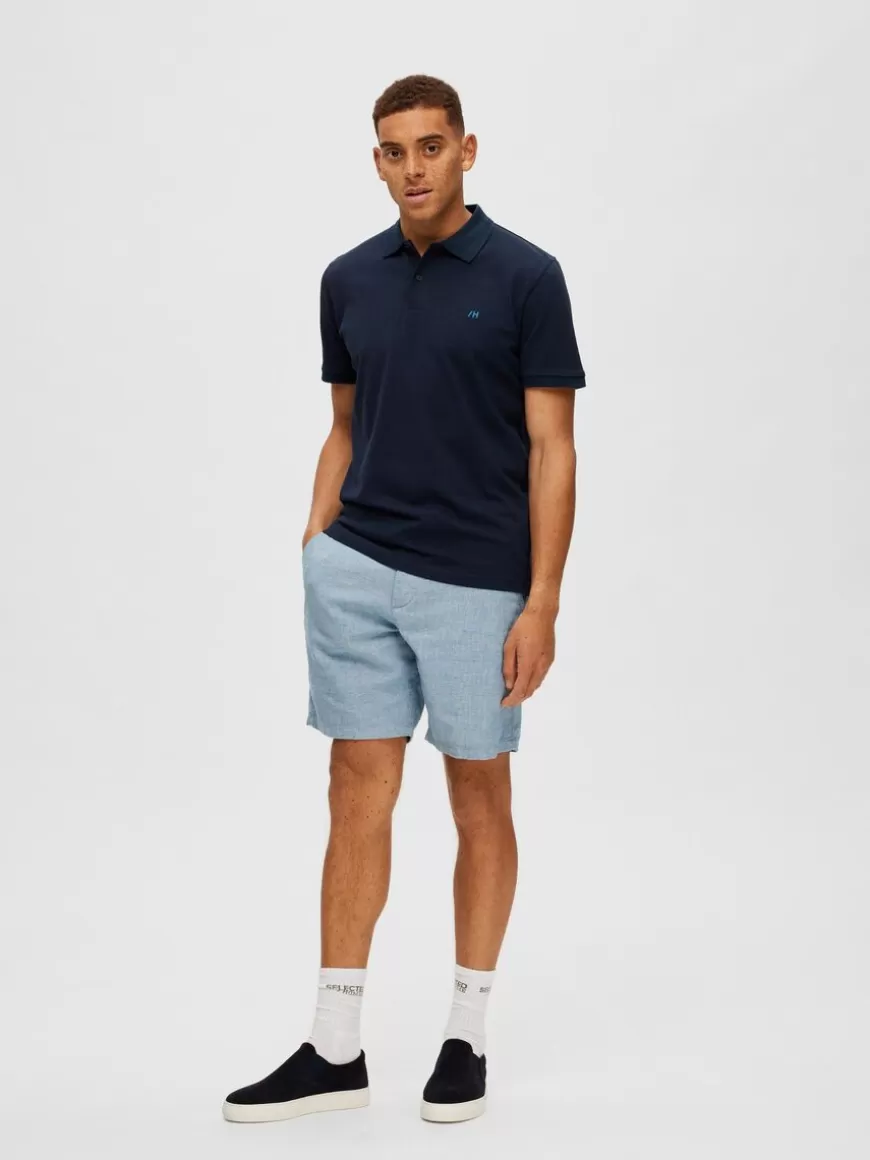 SELECTED KLASSISK POLOSKJORTE Blue Cheap