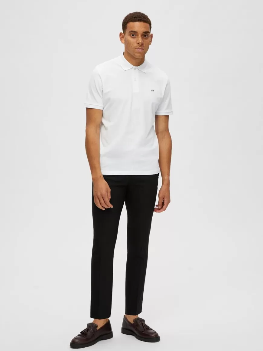 SELECTED KLASSISK POLOSKJORTE White Flash Sale