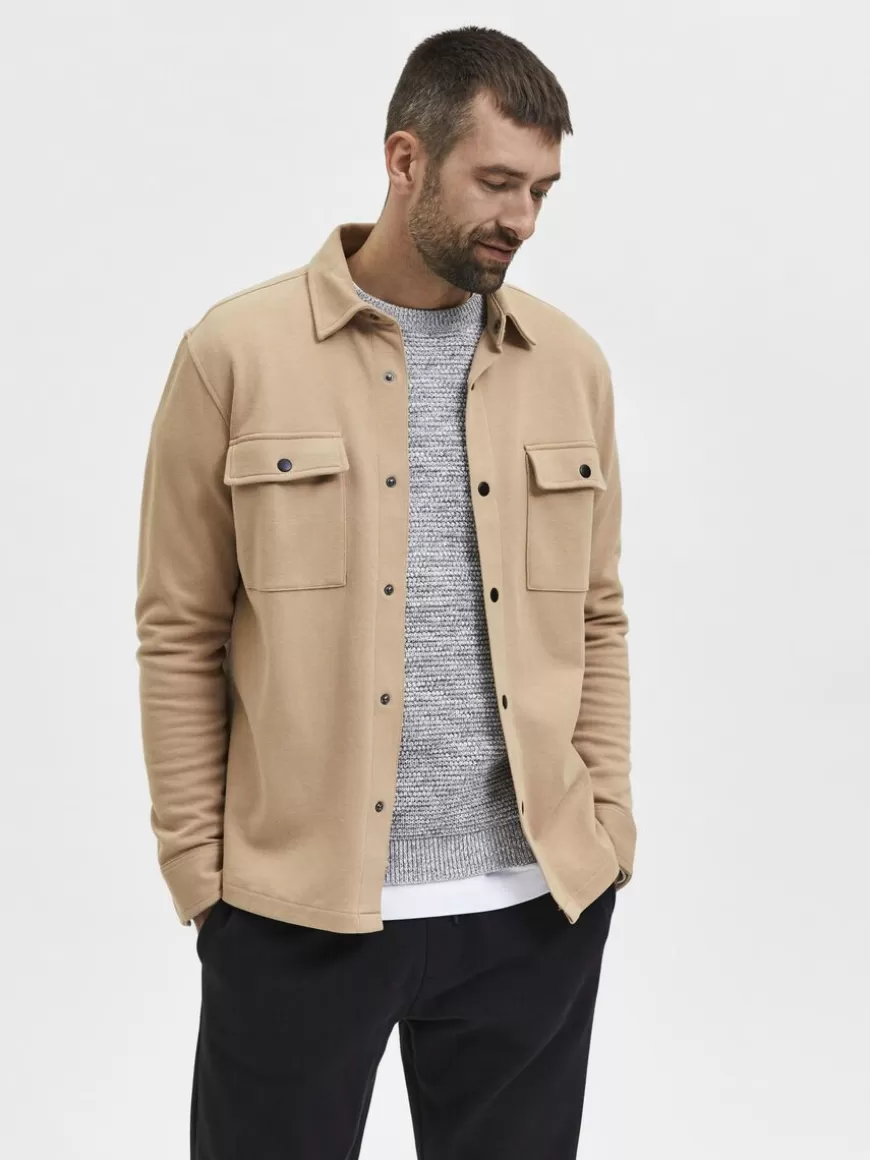 SELECTED KLASSISK SKJORTEJAKKE Beige Online