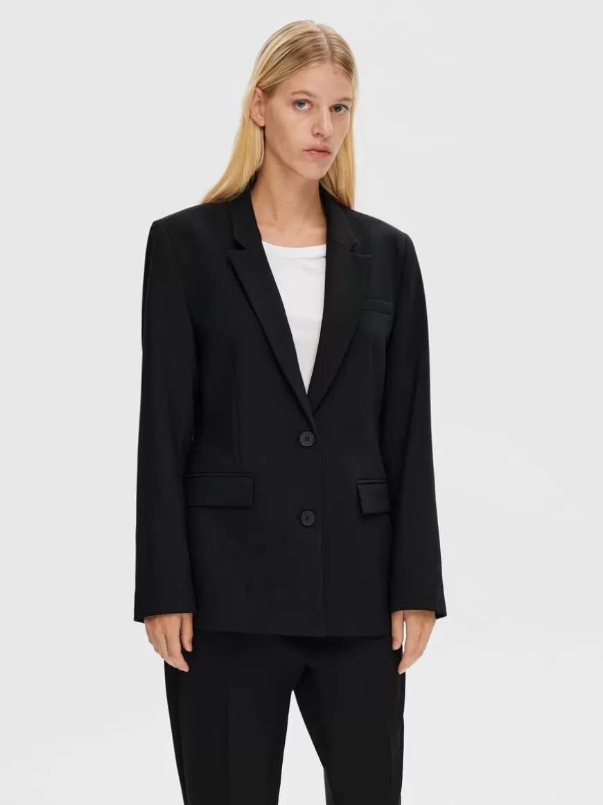 SELECTED KLASSISKE ENKELTSPENT BLAZER Black Sale