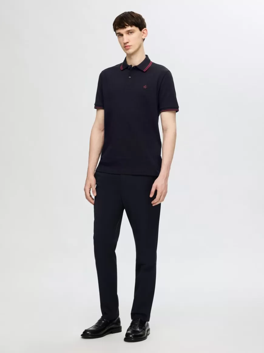 SELECTED KORTERMET POLOSKJORTE Black Online