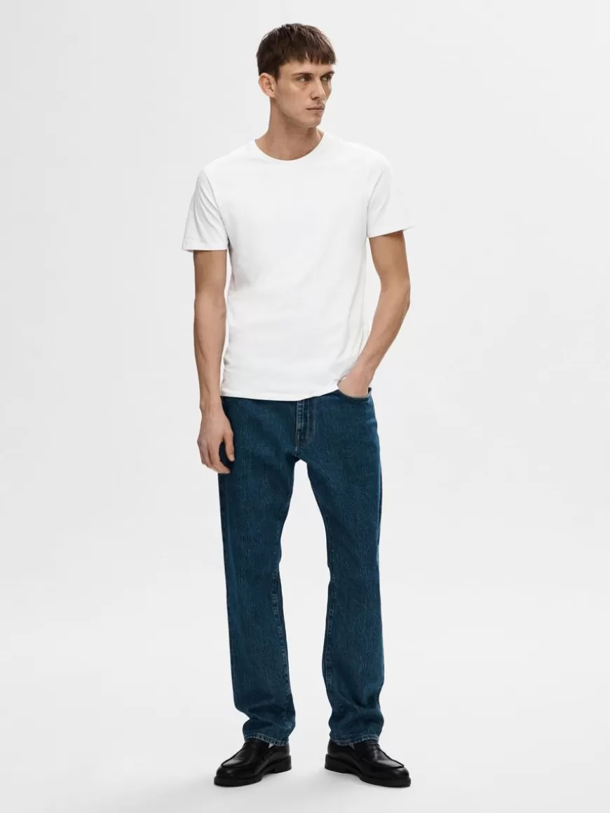 SELECTED KORTERMET T-SKJORTE White Best Sale