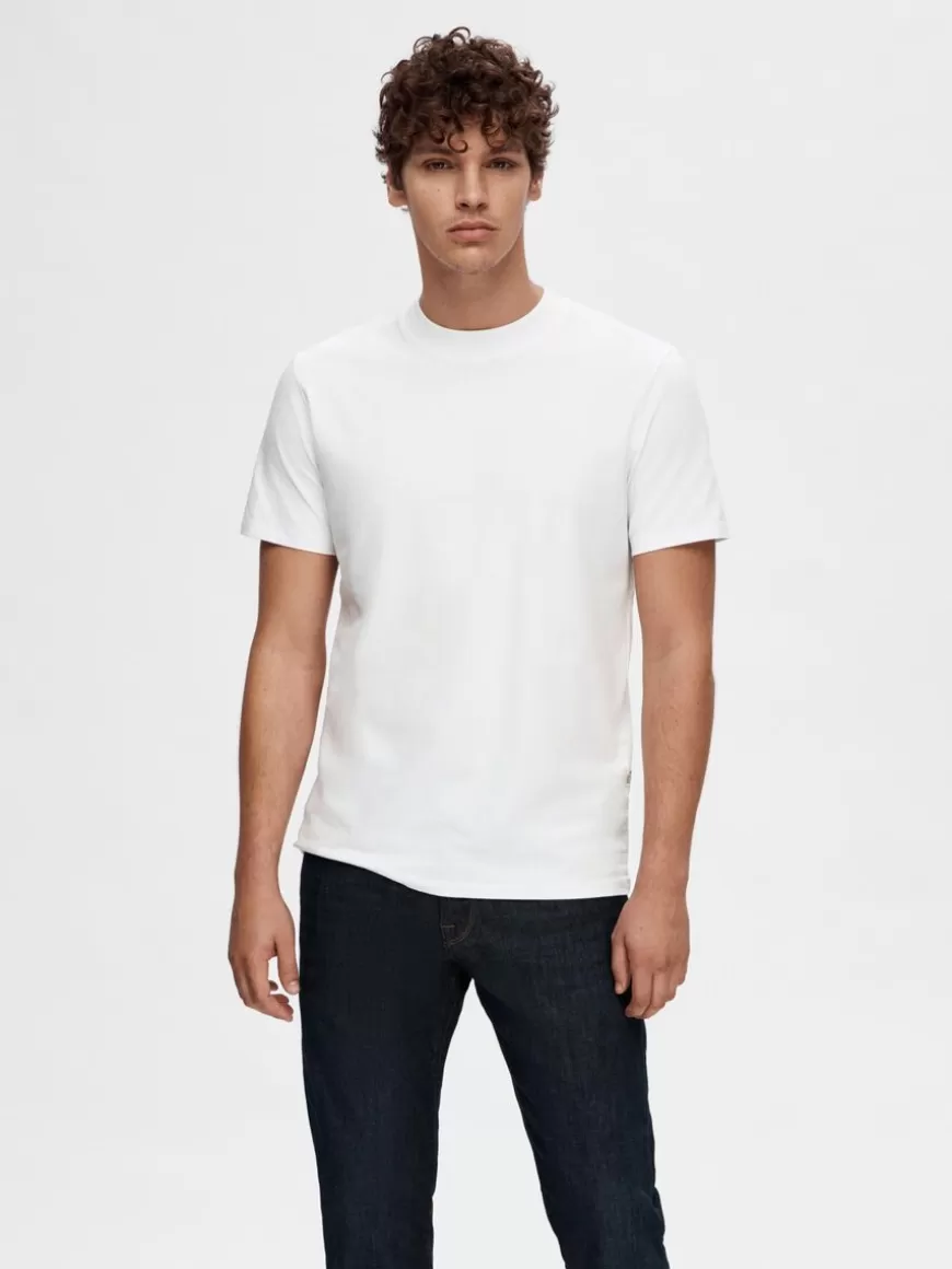 SELECTED KORTERMET T-SKJORTE White Outlet