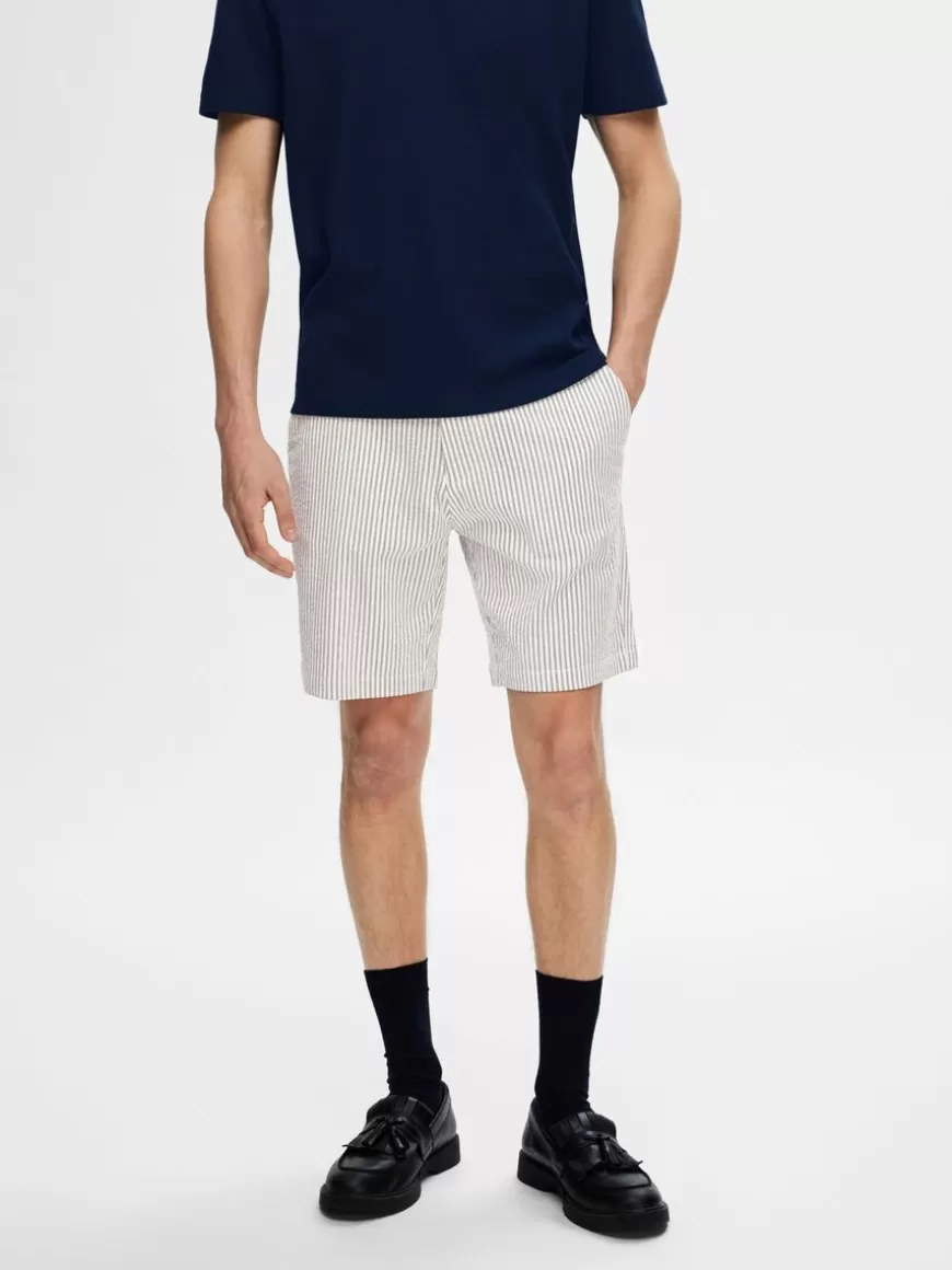 SELECTED KRETONG SHORTS Blue Outlet