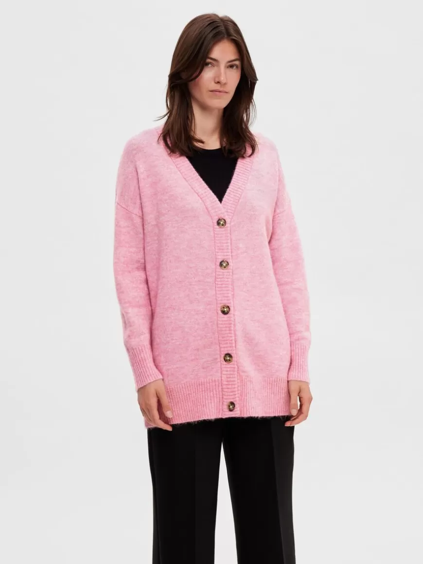 SELECTED LANG CARDIGAN Pink Clearance