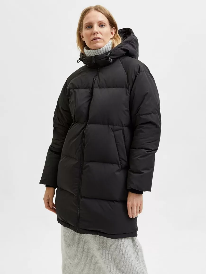 SELECTED LANG RE:DOWN® DUNJAKKE Black New