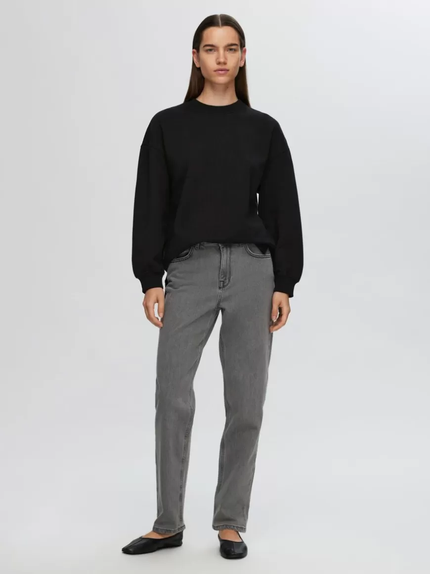 SELECTED LANG SWEATSHIRT Black Best Sale