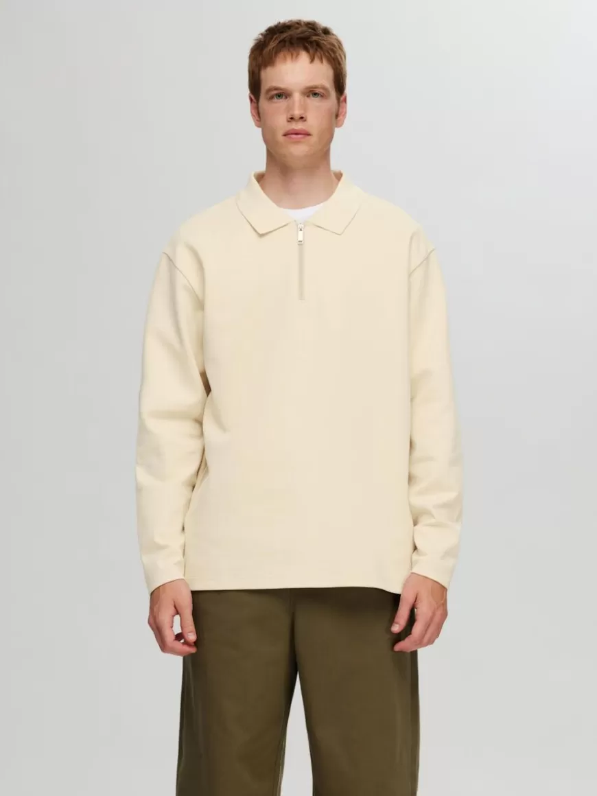 SELECTED LANGE ERMER SWEATSHIRT MED GLIDELÅS Beige Best Sale