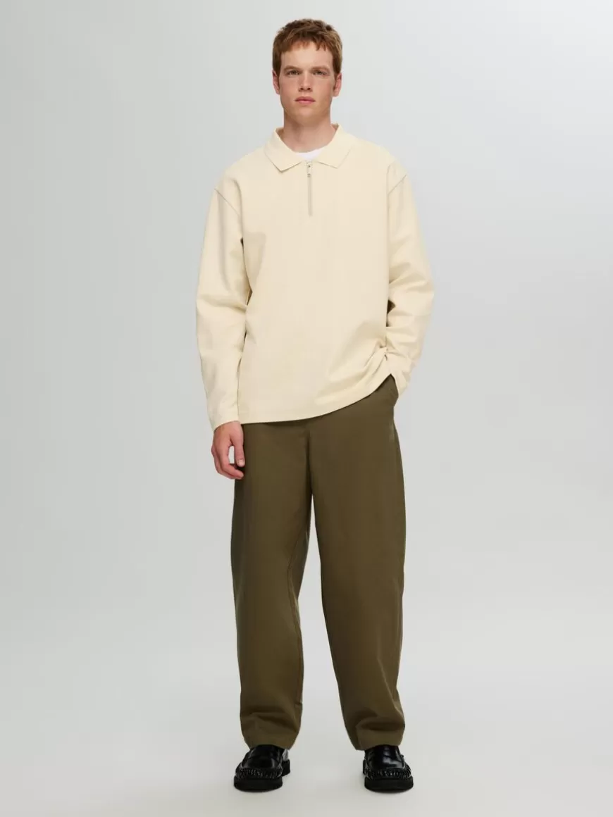 SELECTED LANGE ERMER SWEATSHIRT MED GLIDELÅS Beige Best Sale