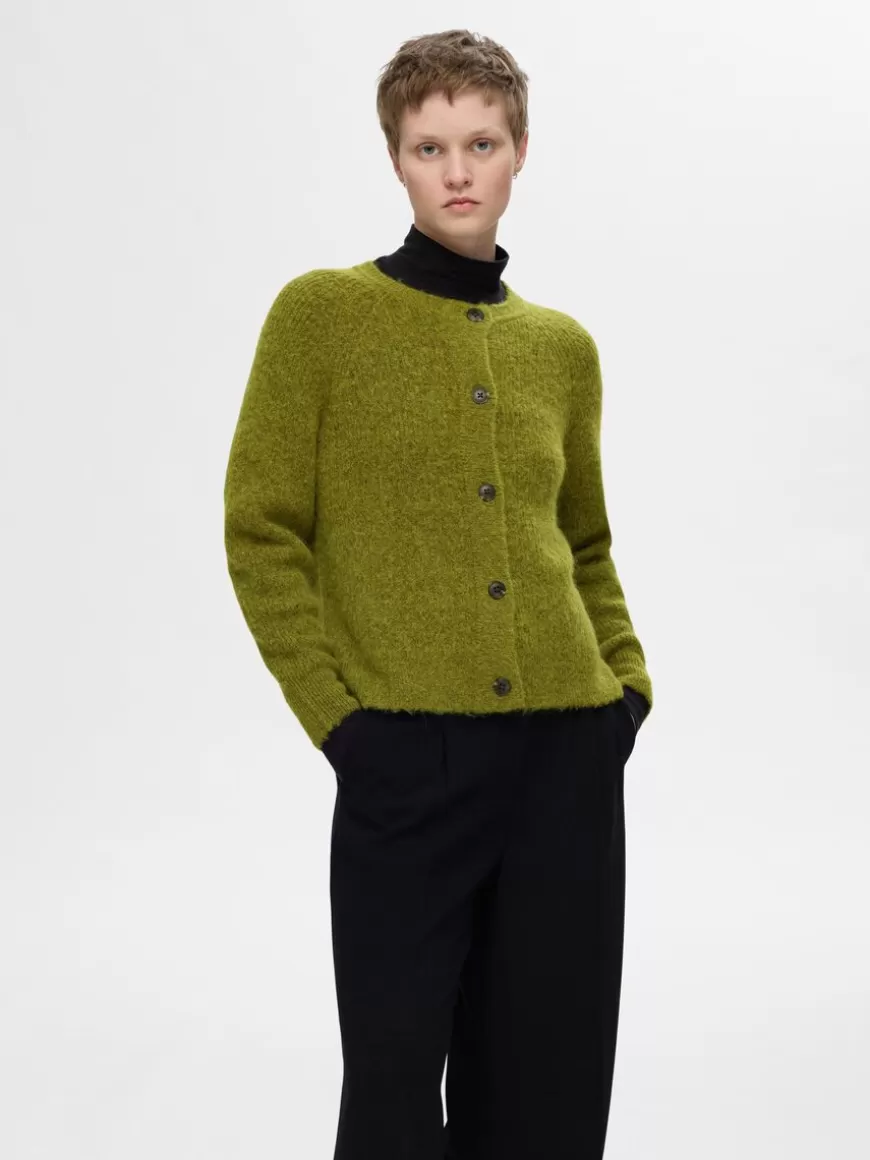 SELECTED LANGERMET CARDIGAN Green Flash Sale