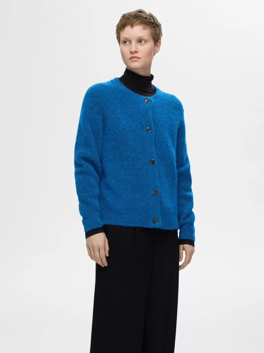 SELECTED LANGERMET CARDIGAN Blue Fashion