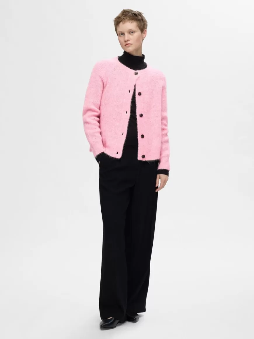 SELECTED LANGERMET CARDIGAN Pink Cheap