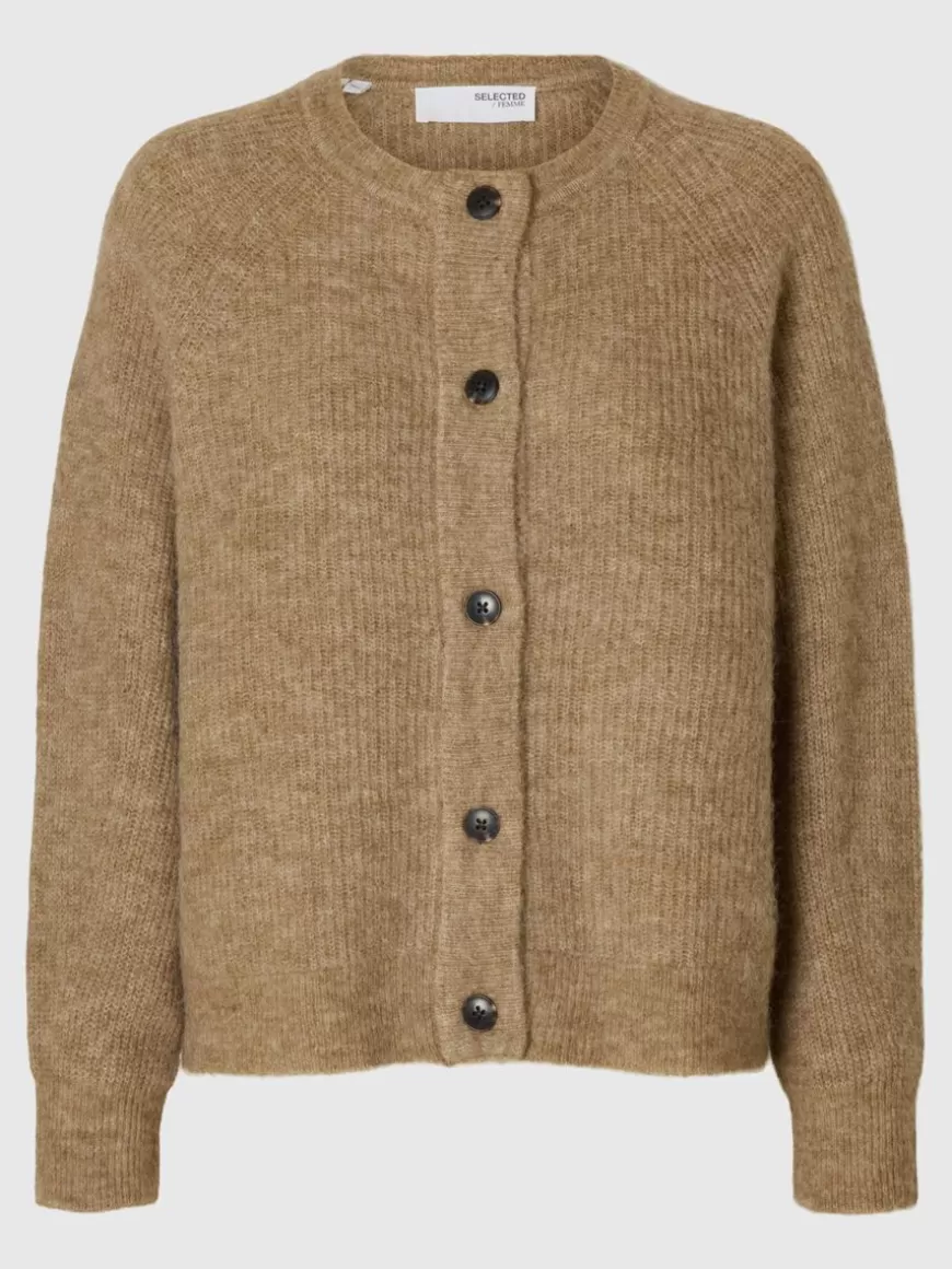 SELECTED LANGERMET CARDIGAN Brown Flash Sale