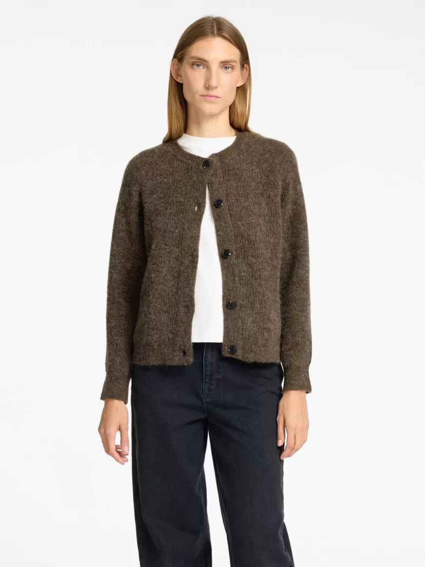 SELECTED LANGERMET CARDIGAN Brown Outlet