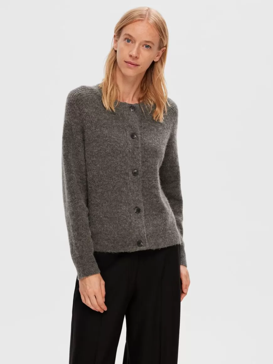 SELECTED LANGERMET CARDIGAN Grey Best Sale