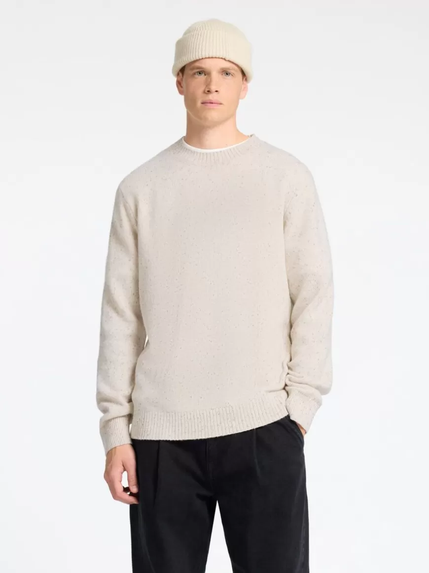 SELECTED LANGERMET CREW NECK-GENSER Beige Fashion