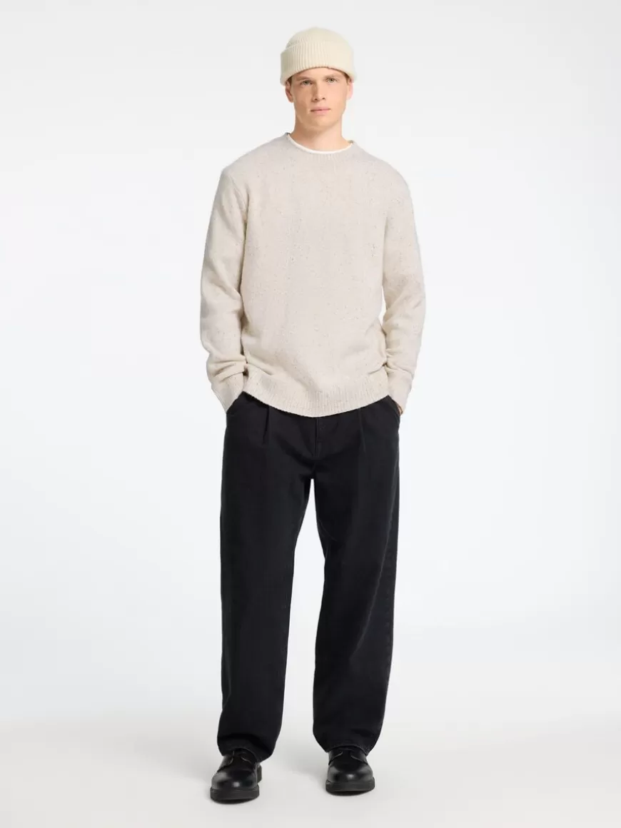 SELECTED LANGERMET CREW NECK-GENSER Beige Fashion