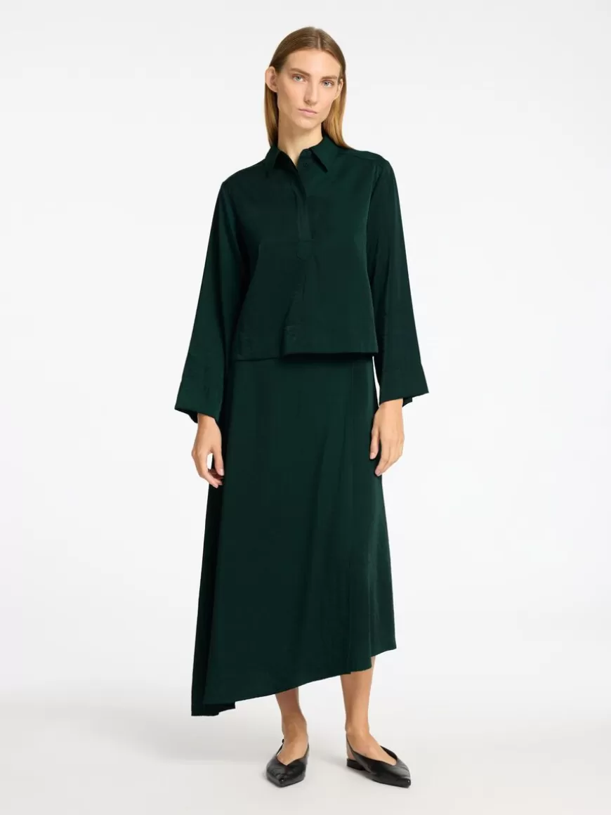 SELECTED LANGERMET CROPPED SKJORTE Green Outlet