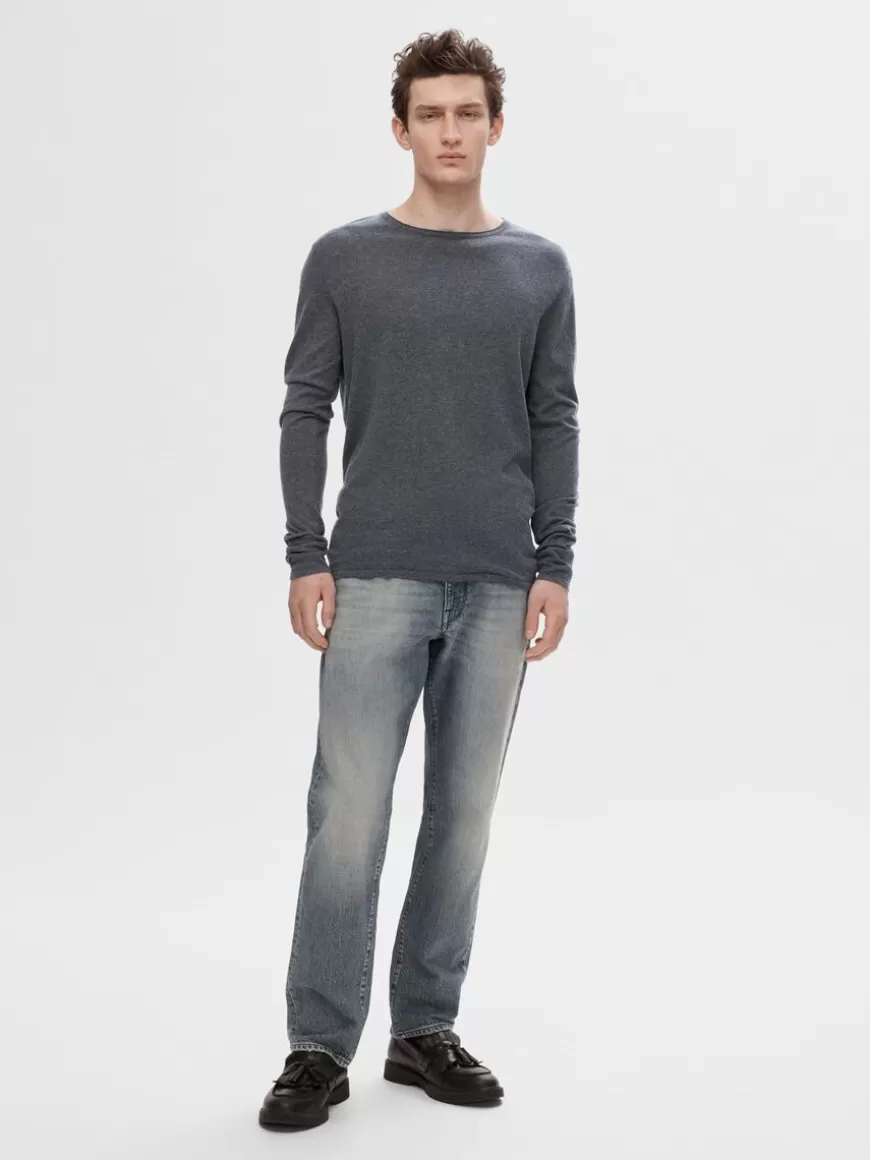 SELECTED LANGERMET PULLOVER Grey Store