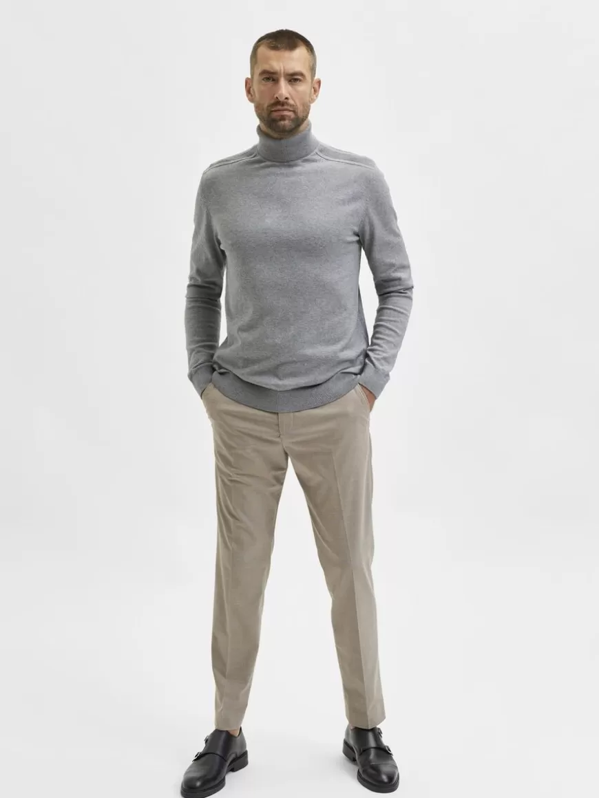 SELECTED LANGERMET RULLEKRAGE PULLOVER Grey Hot