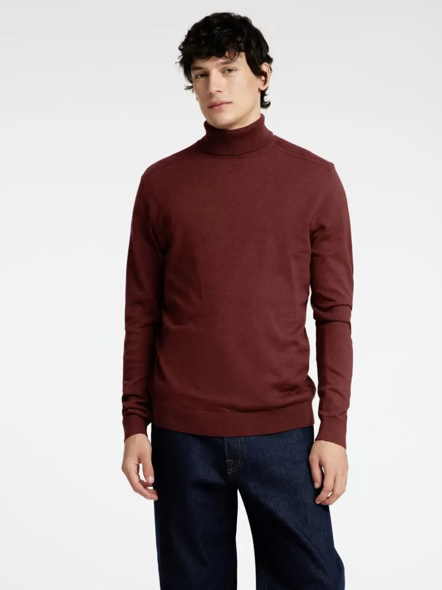 SELECTED LANGERMET RULLEKRAGE PULLOVER Bordeaux Flash Sale