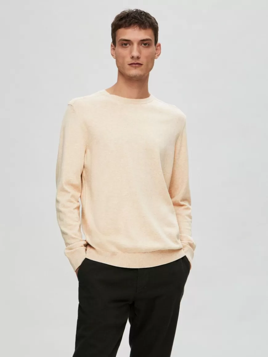 SELECTED LANGERMET STRIKKET PULLOVER Beige Fashion