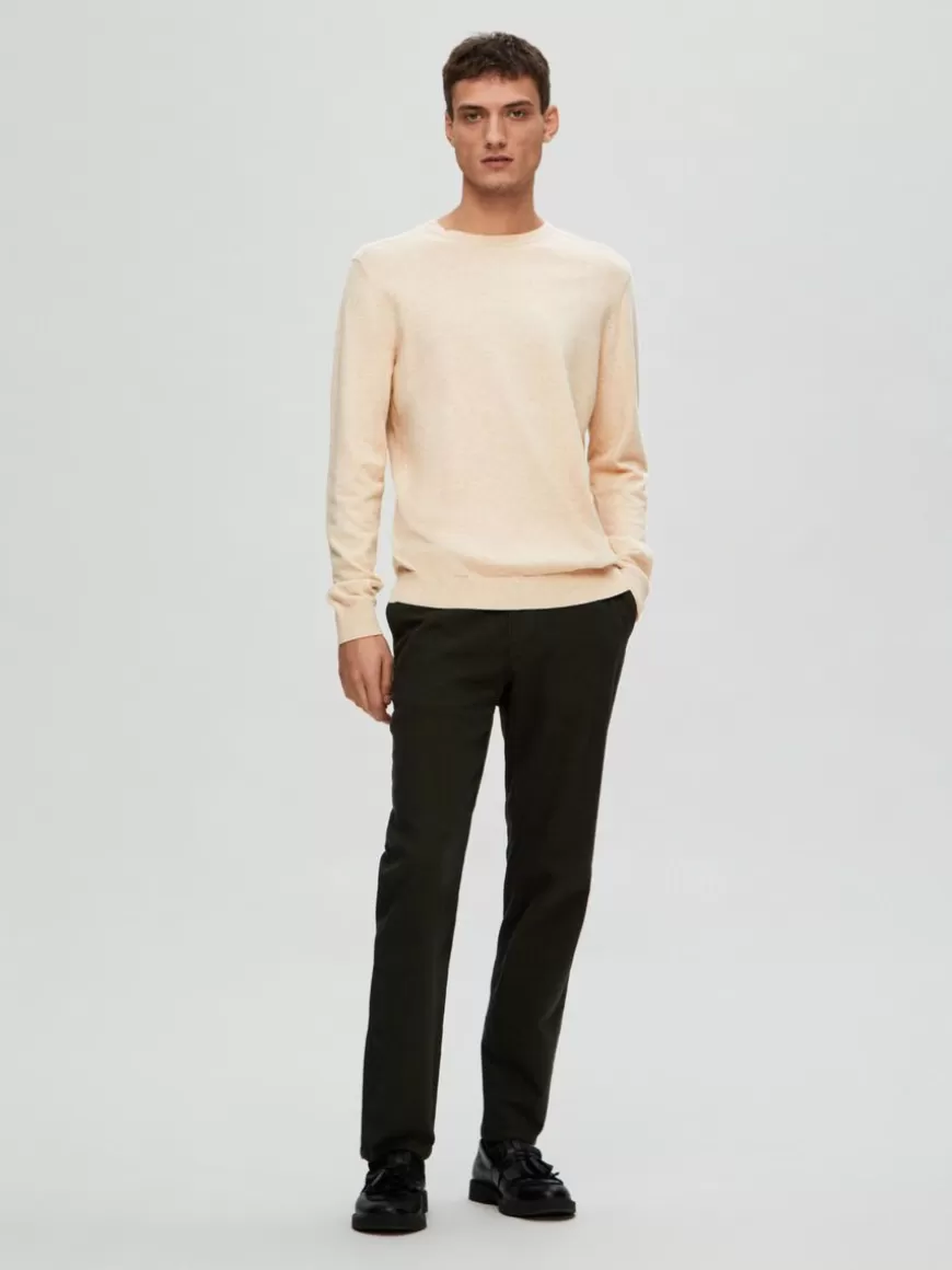 SELECTED LANGERMET STRIKKET PULLOVER Beige Fashion