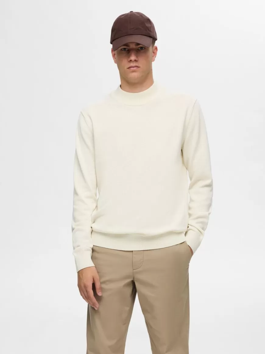 SELECTED LANGERMET STRIKKET PULLOVER Beige Best