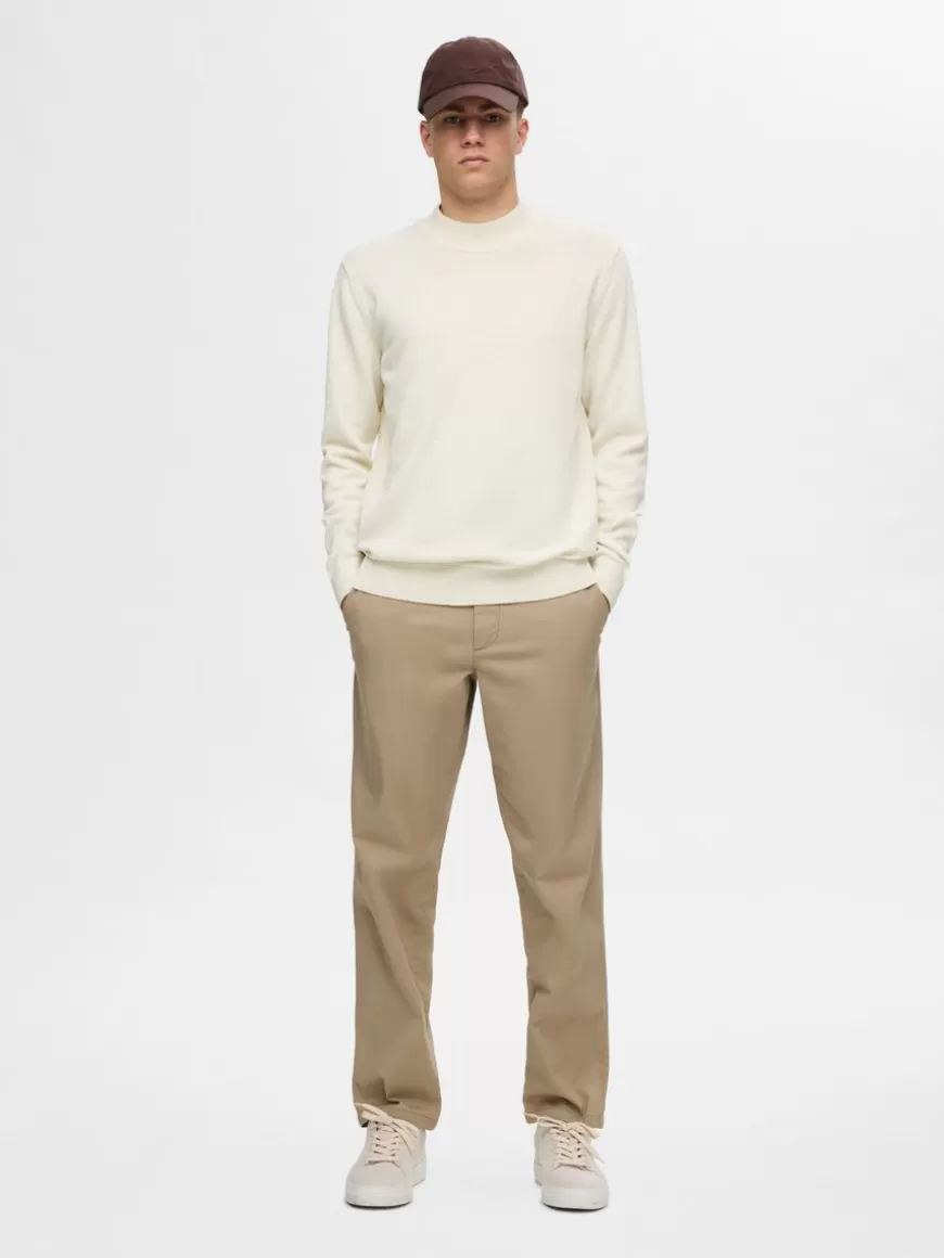 SELECTED LANGERMET STRIKKET PULLOVER Beige Best