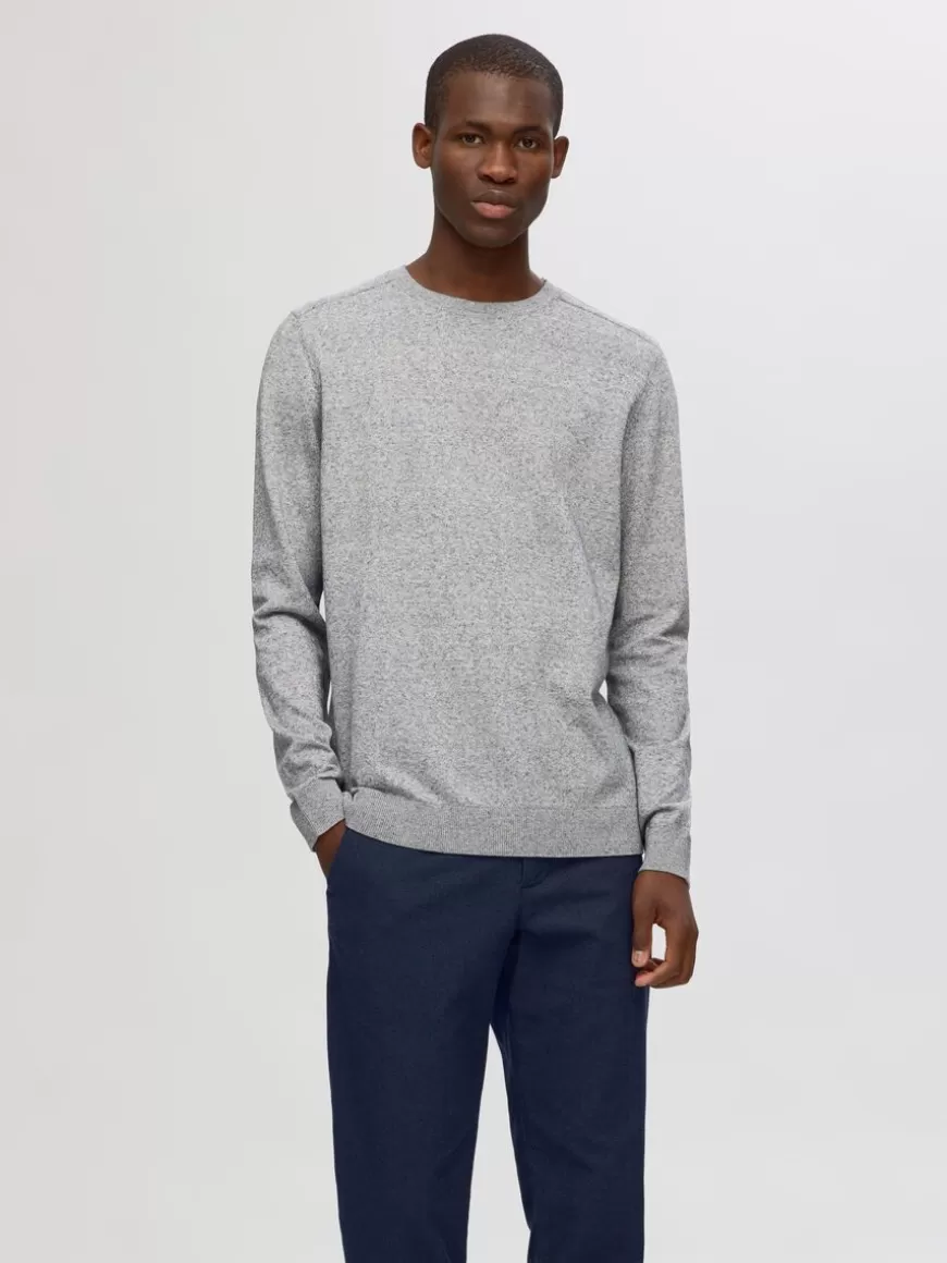 SELECTED LANGERMET STRIKKET PULLOVER Grey Store