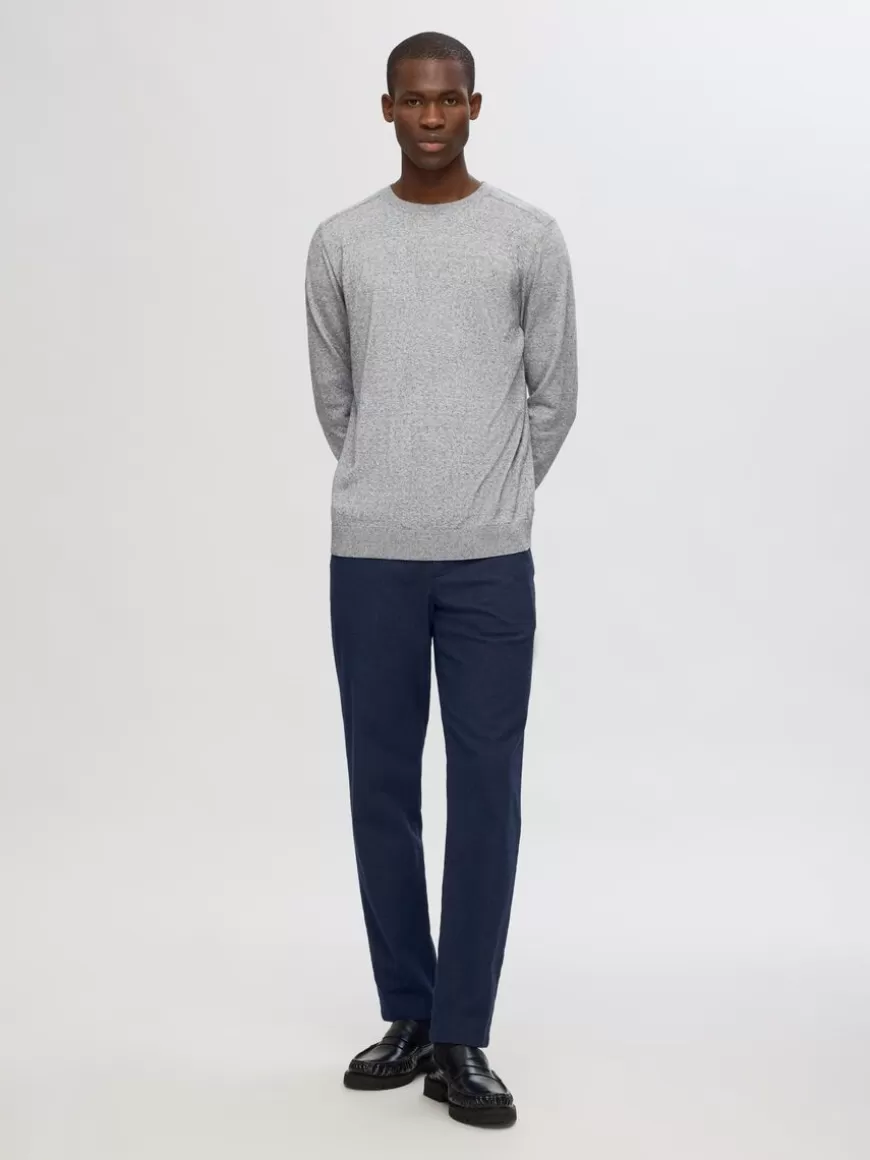 SELECTED LANGERMET STRIKKET PULLOVER Grey Store