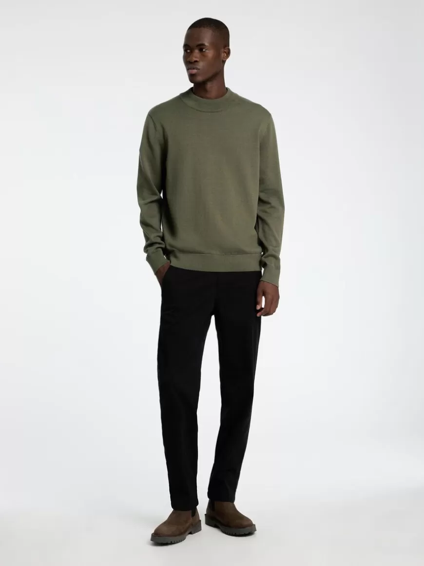 SELECTED LANGERMET STRIKKET PULLOVER Green Discount