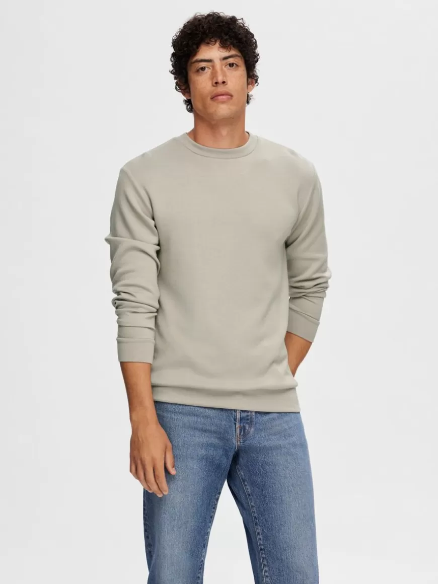 SELECTED LANGERMET SWEATSHIRT Beige Discount