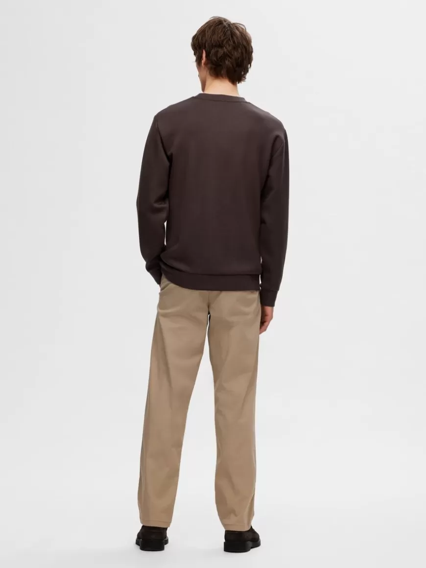 SELECTED LANGERMET SWEATSHIRT Brown Clearance